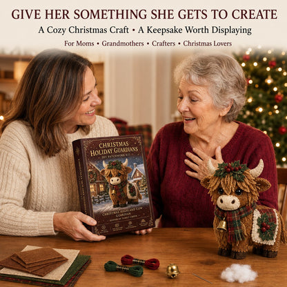 ⏳ Last Day 49% OFF – 🎄Beginner-Friendly Christmas Holiday Guardian Felt Patchwork Kit Collection | Complete Kit with Pre-Cut Felt, Embroidery Materials & Step-by-Step Guide Included 💕