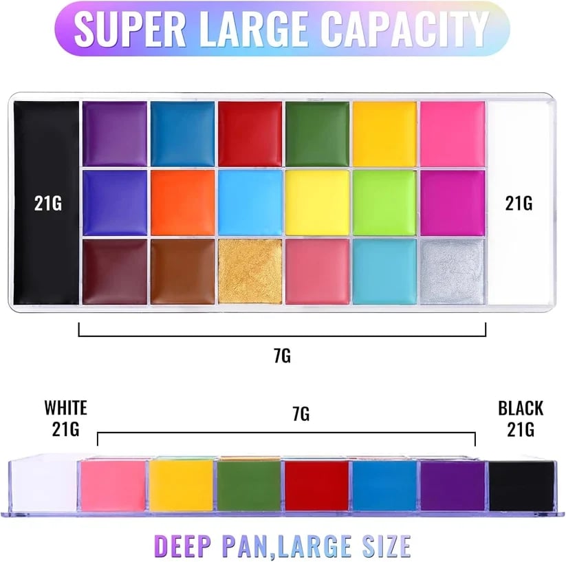🔥HOT SALE🔥🎃Halloween Early Sale🎨 20-Color Face & Body Oil Paint Palette