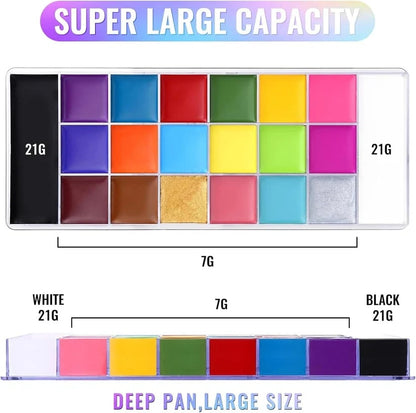 🔥HOT SALE🔥🎃Halloween Early Sale🎨 20-Color Face & Body Oil Paint Palette