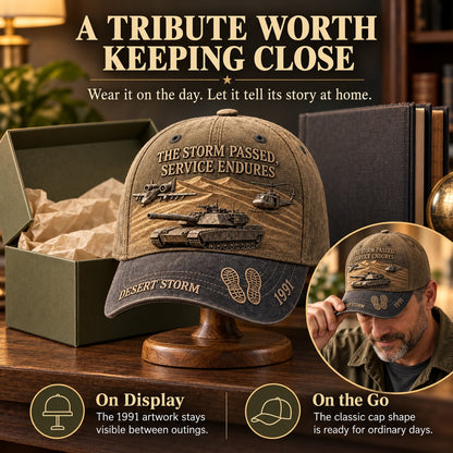⏳ Last Day 49% OFF – 🎖️ Desert Storm 1991 Veteran Cap | Vintage Washed Military Tribute 🧢