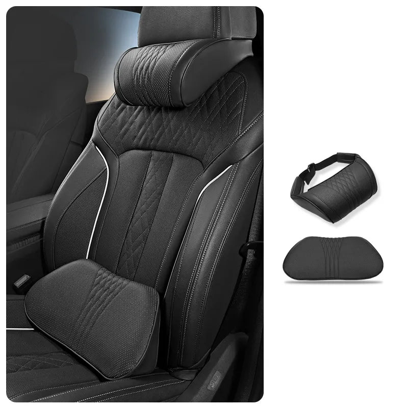 ⭐Premium Car Seat Headrest & Lumbar Support Cushion