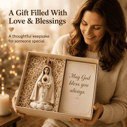 ⏳ Last Day 49% OFF – 🙏 Hand-Crocheted Praying Virgin Mary Hanging Ornament | 35 × 20 cm Handmade Yarn & Fabric Design with Crown, Beads, Crosses & Heart Details 🤍✨