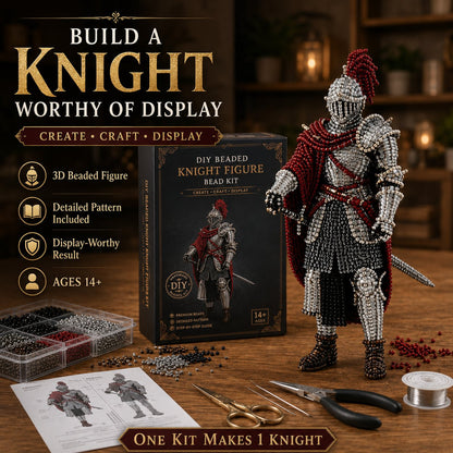 ⏳ Last Day 49% OFF – ⚔️ Beginner-Friendly DIY Legendary Medieval Knight 3D Beaded Figure Kit | Complete Kit with All Tools & Step-by-Step Guide Included 💕