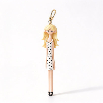 👗 Cute Fashion Girl Doll Bag Charm Keychain
