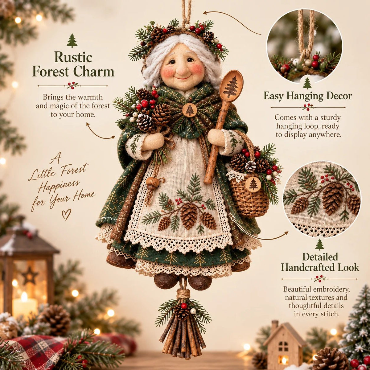 ⭐💝Handmade Good Luck Granny 🏠Chase Away Worries, Bring Home Warmth