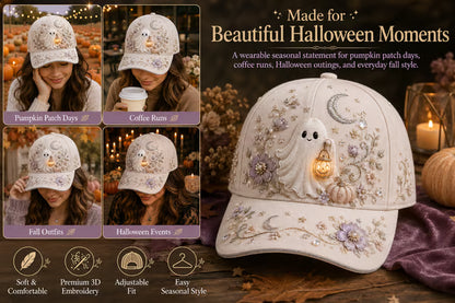🔥LAST DAY 50% OFF - 🧙‍♀️✨3D Halloween Embroidery Cap🧢(Breathable & Lightweight Comfort & Unisex Fit)