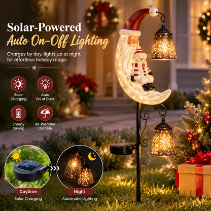 🔔 Christmas Moon Solar Stake Light