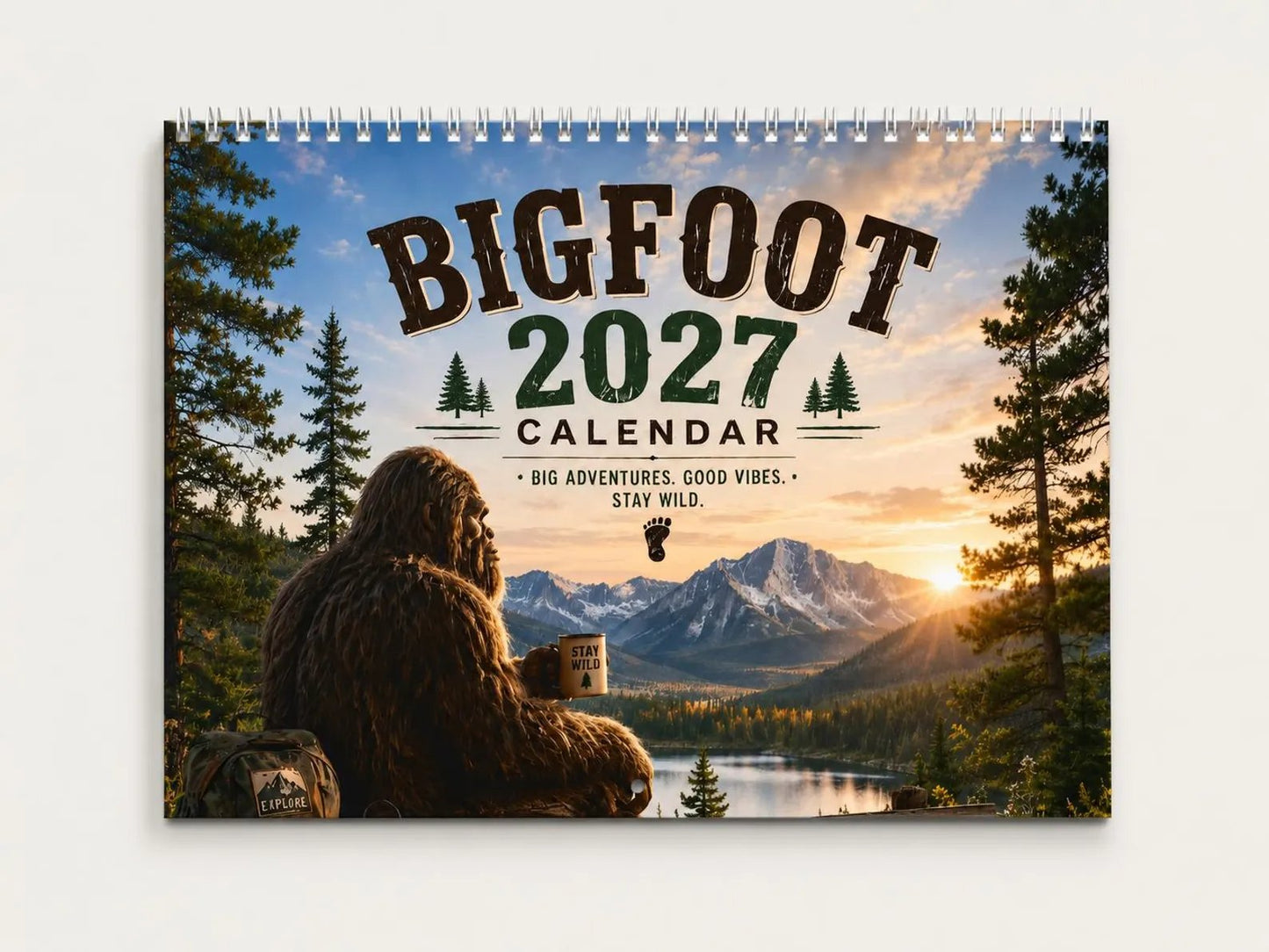 🦶Bigfoot 2027 Calendar - Funny Sasquatch Wall Calendar