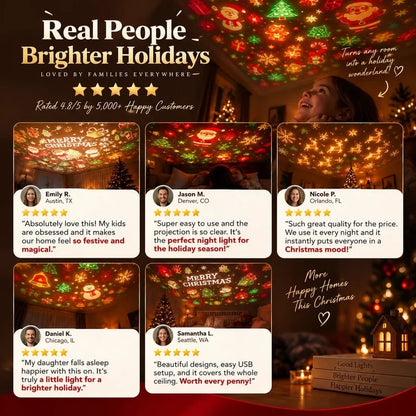 🎄Holiday Christmas Tree Projector Light✨