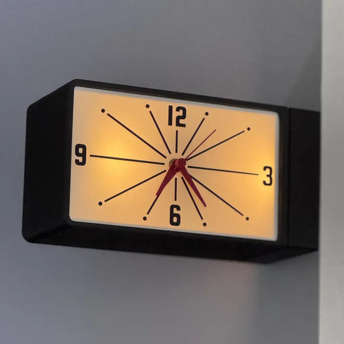 🕰️ Meridian Illuminated Double-Sided Wall Clock – Mid-Century Modern Retro Decor
