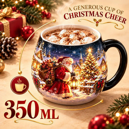 ⏳ Last Day 49% OFF – 🎄Christmas Magic Heat-Reveal Mug | 350 mL Color-Changing Santa Village Cup ☕