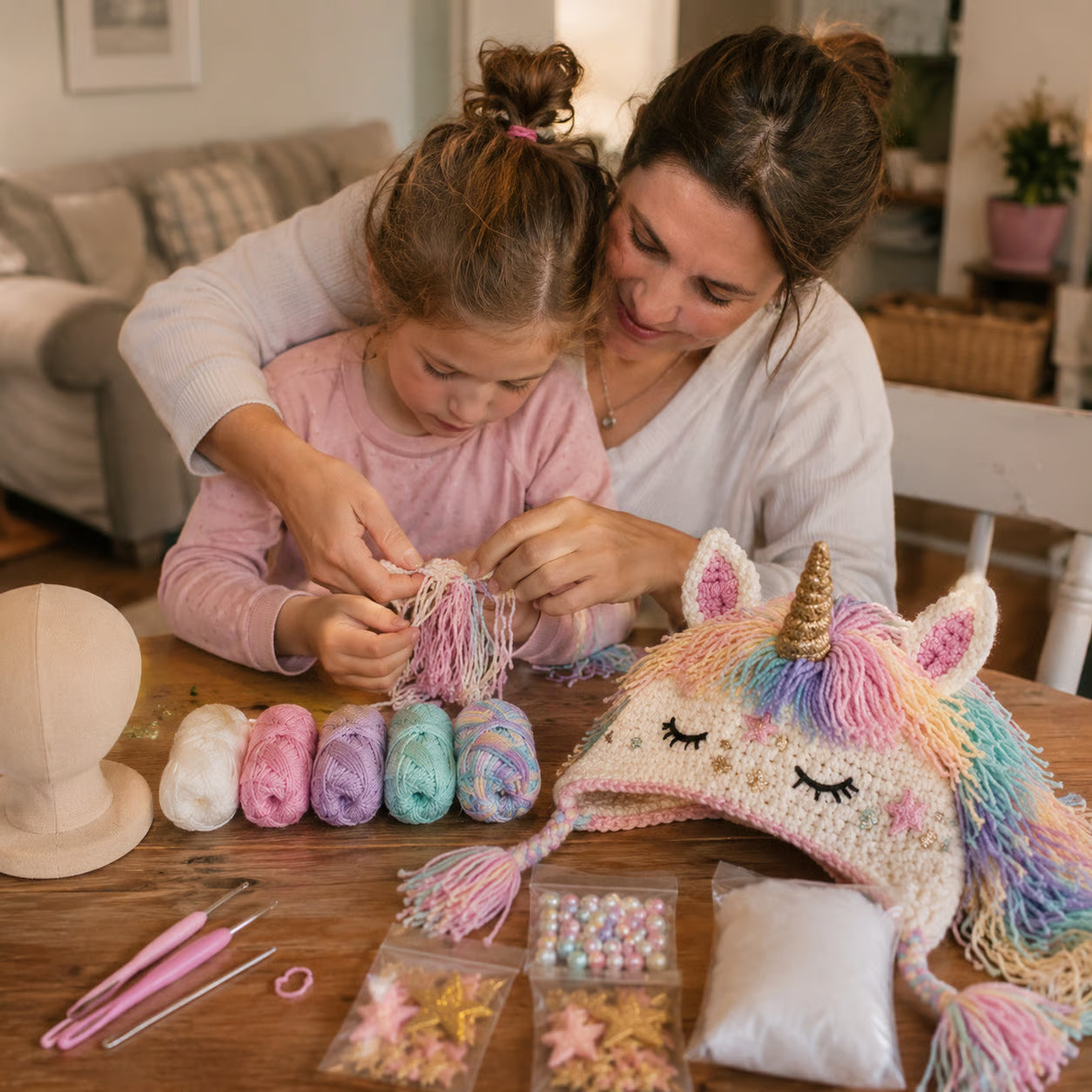 🔥LAST DAY 49% OFF - 🧵Fantasy Hood Hat DIY Crochet Kit – Create Your Own Magical Wearable Character Hat🎁Beginner Friendly