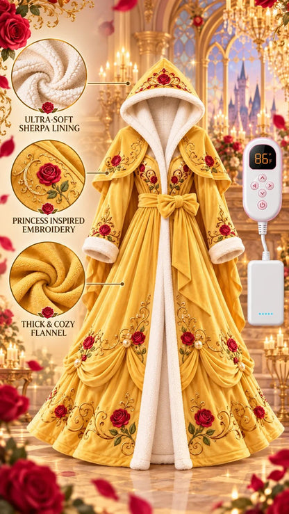 👑 CozyEverAfter™ Heated Princess Robe – Cozy warmth for cold days