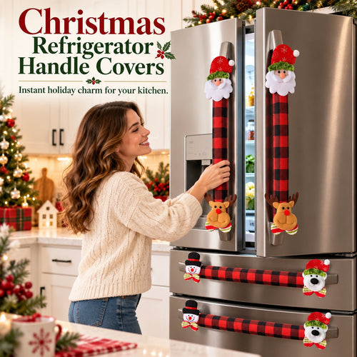 Christmas Refrigerator Handle Covers