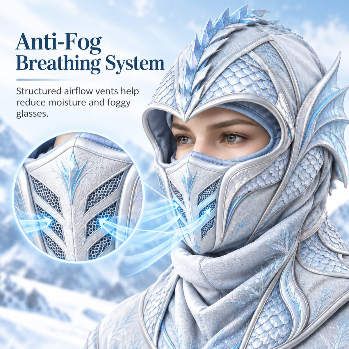 🐉 Frost Dragon Winter Balaclava ❄️ 3-in-1 Windproof Face Mask | Warm, Stylish & Ready for the Cold