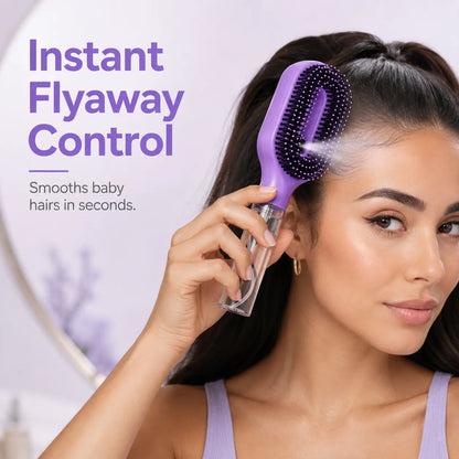 ✨ 2-in-1 Mist Hairbrush | Instant Detangle & Anti-Frizz
