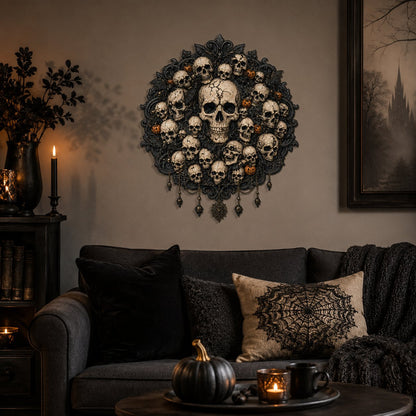 🦇 Gothic Halloween Wall Art Collection | Metal Skull, Ghost & Bat Decor with 3D Visual Effect for Haunted Wall Displays 🎃