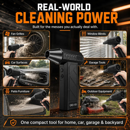 💨 Cordless Turbo Air Duster for Cars, Garages & Workspaces