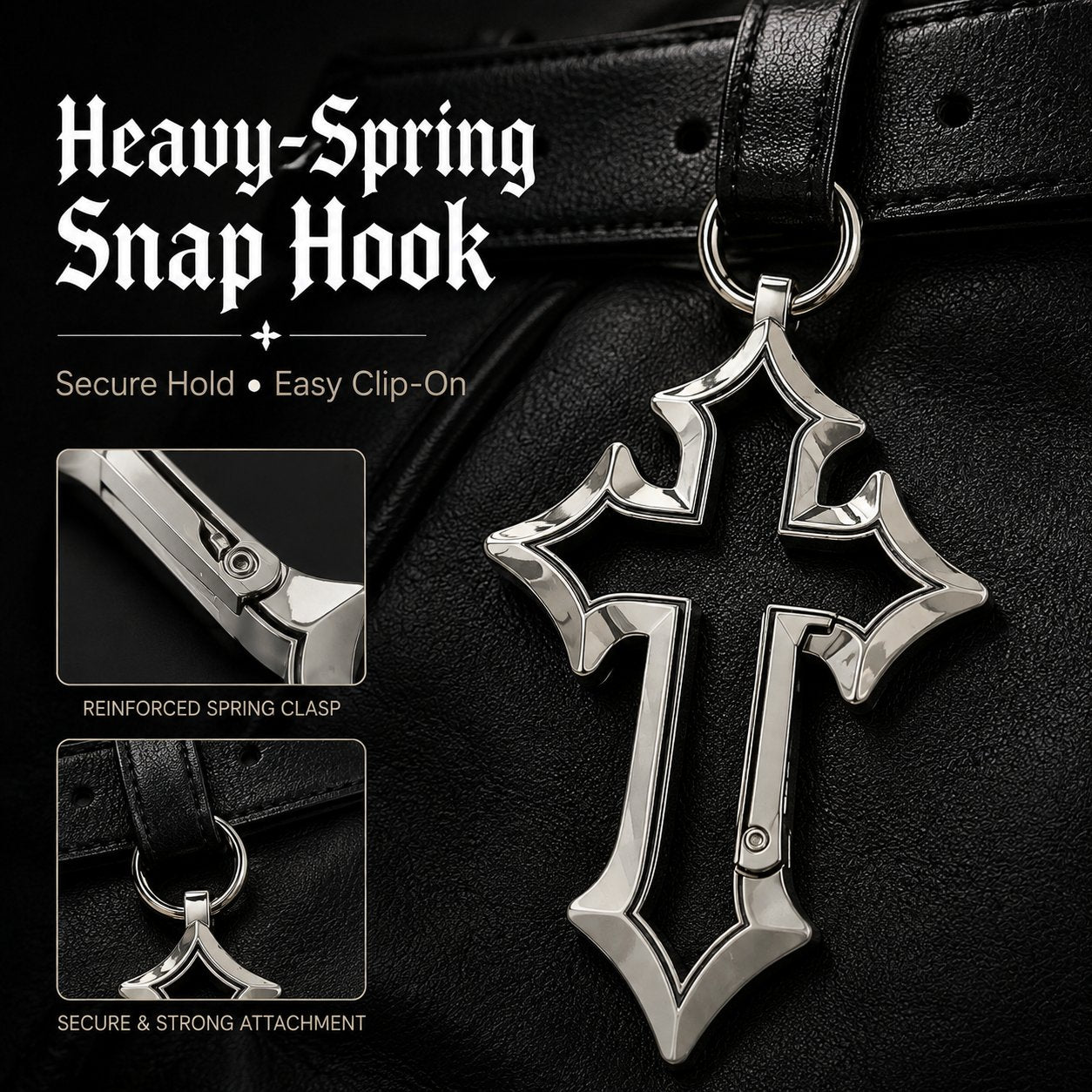 🔥Gothic Cross Keychain & Bag Charm
