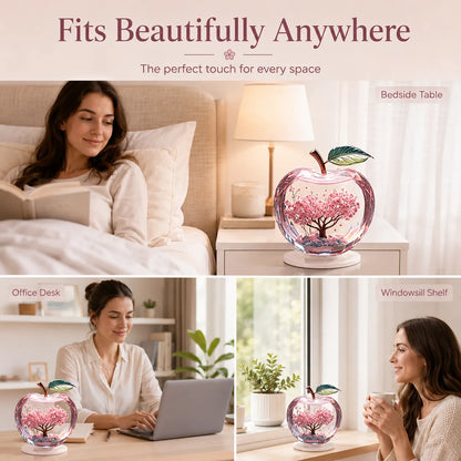 Preserved Cherry Blossom Apple Ornament Eternal Spring Floral Decor For Home Desktop Display