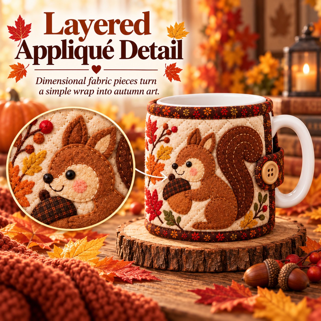 DIY Fall Mug Cozy Sewing Kit