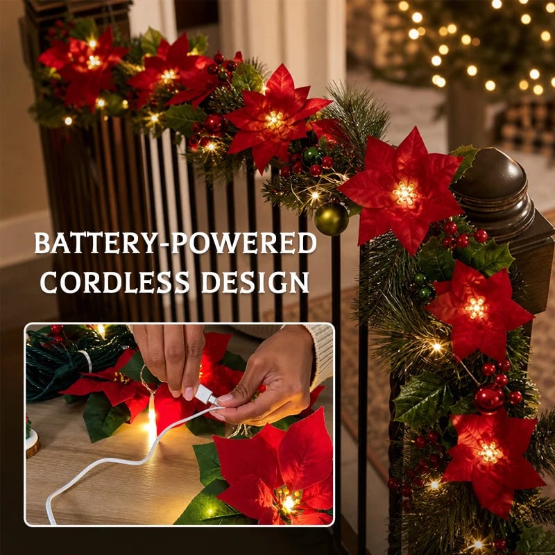 🔥Poinsettia LED Flower String Lights
