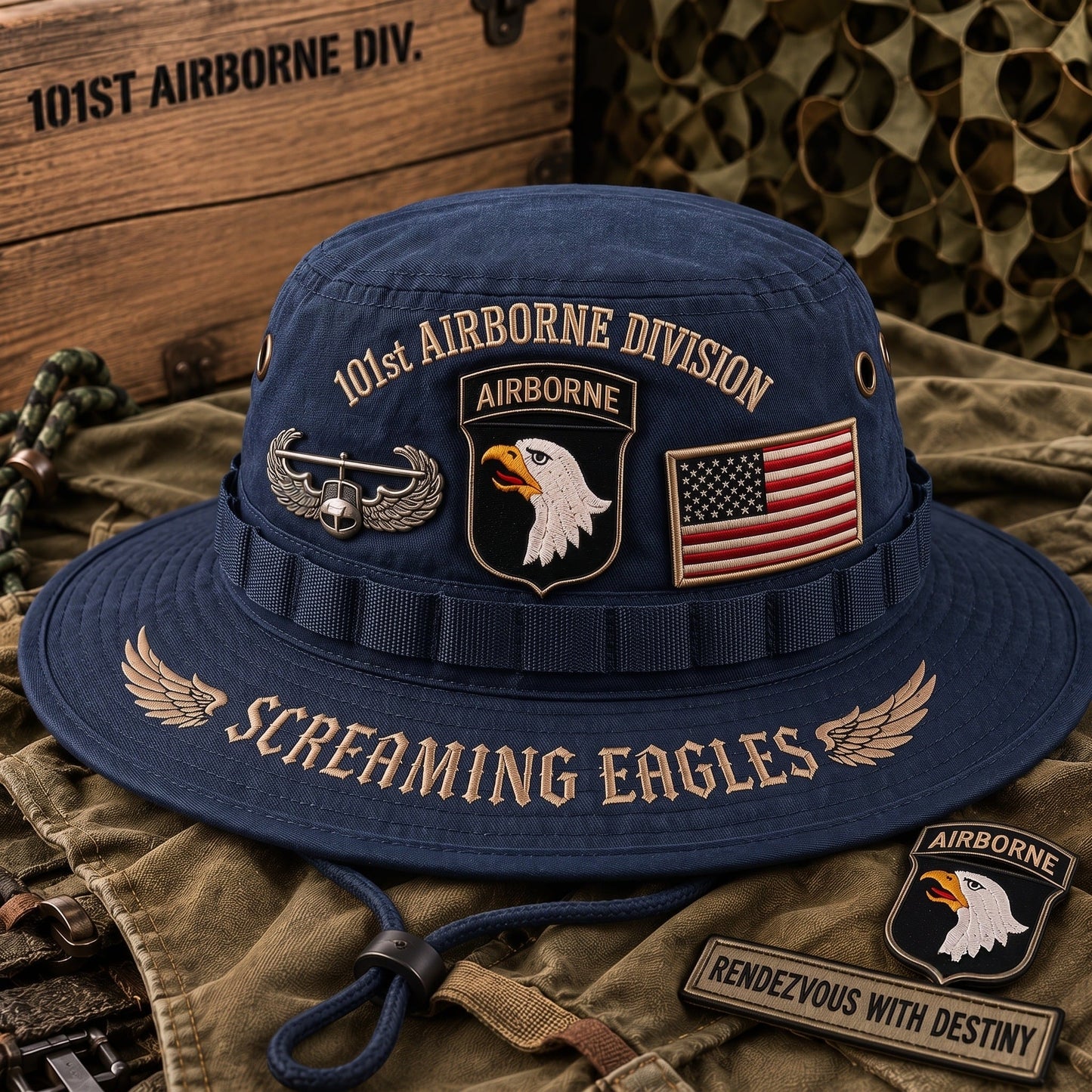 🇺🇸 Last Day Promo: 49% OFF🦅101st Airborne Division Screaming Eagles Tribute Boonie Hat