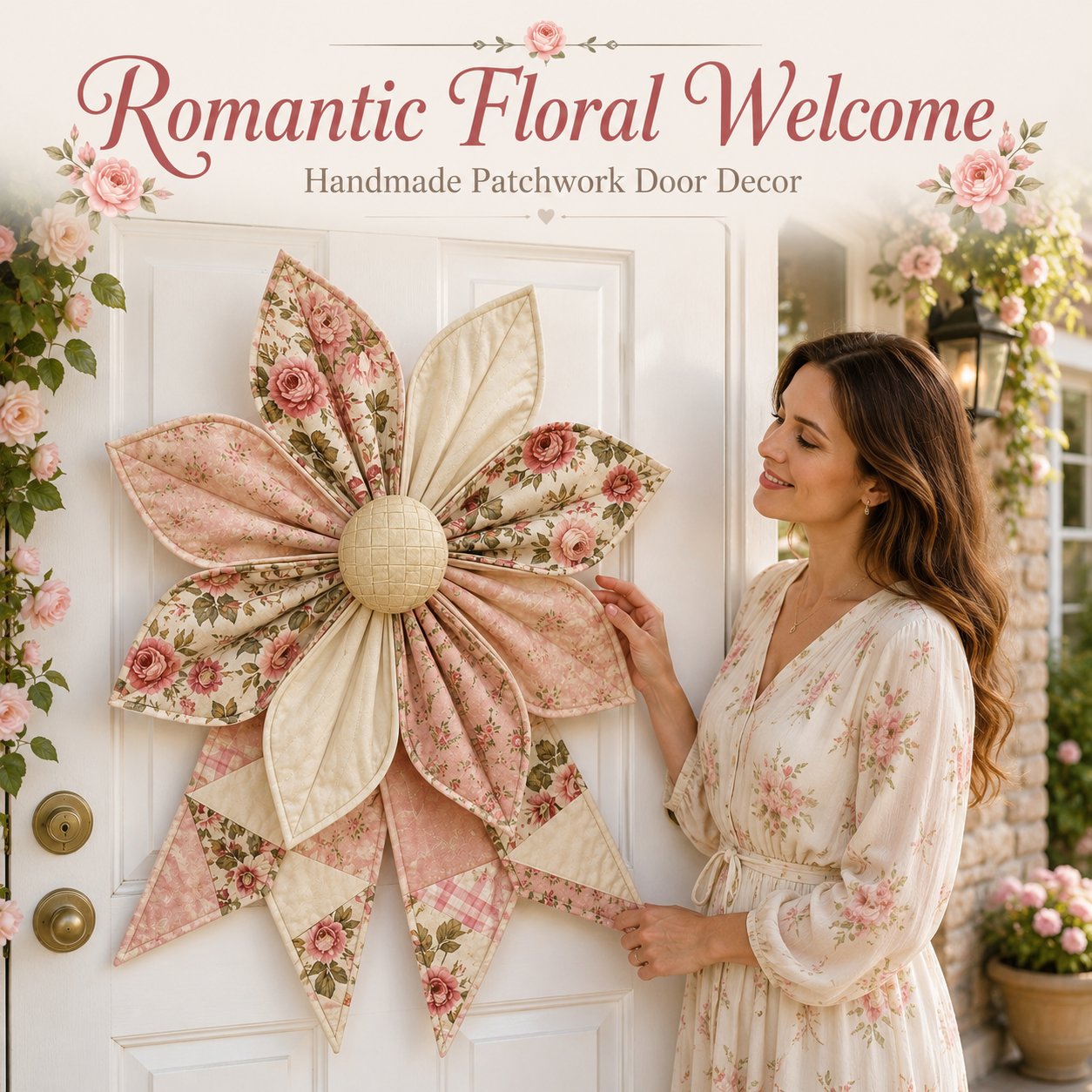 🌸 Beginner-Friendly Oversized Garden Blossom Quilted Bow Sewing Kit | Complete Kit with All Tools & Step-by-Step Guide Included 💕