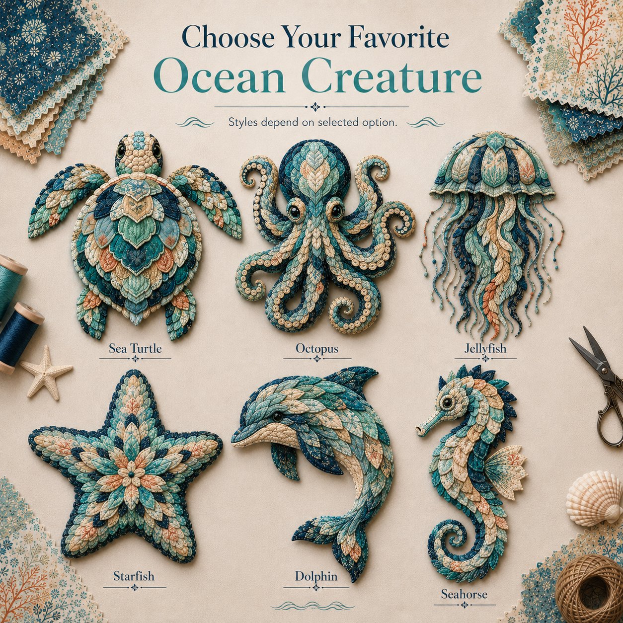 ⏳ Last Day 49% OFF – 🌊 Beginner-Friendly DIY Layered Ocean Wildlife Patchwork Art Kit | Complete Kit with All Tools & Step-by-Step Guide Included 💕