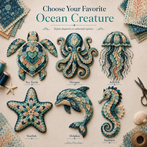 ⏳ Last Day 49% OFF – 🌊 Beginner-Friendly DIY Layered Ocean Wildlife Patchwork Art Kit | Complete Kit with All Tools & Step-by-Step Guide Included 💕