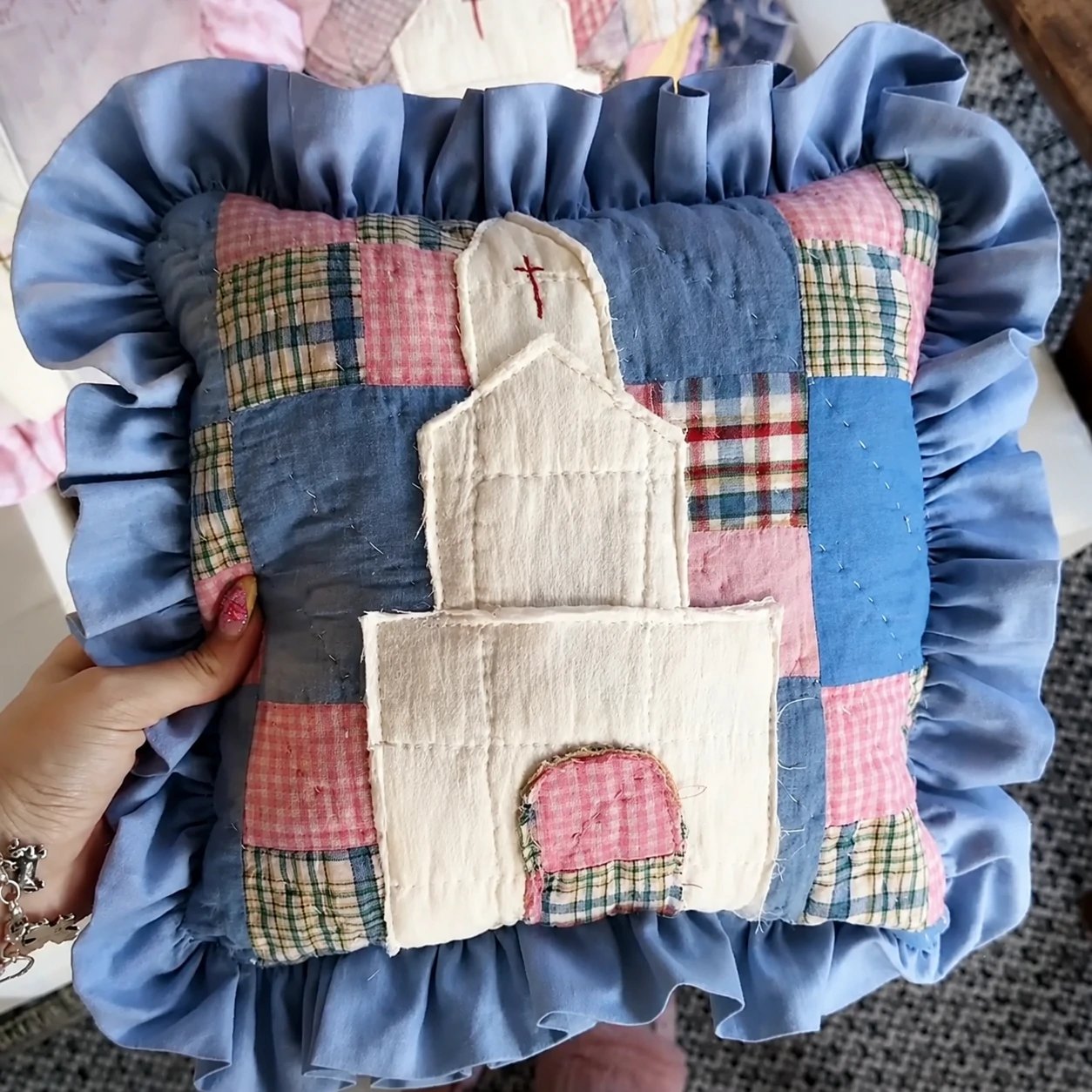 ✝Handmade Church Prayer Pillow | A Little Piece of Faith & Home
