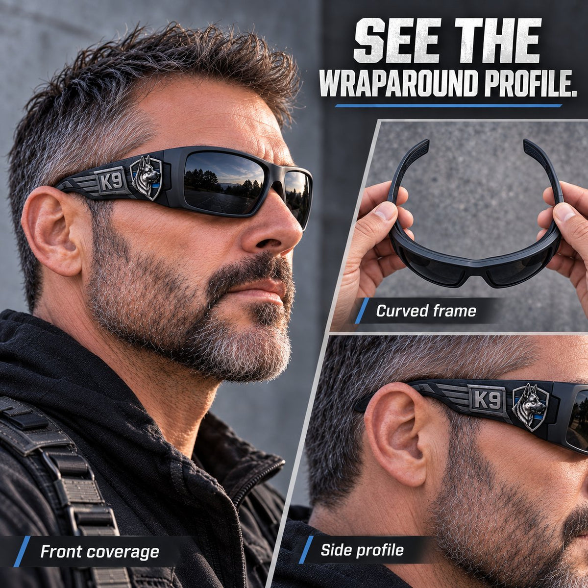 🐕‍🦺 K9 Guardian Sunglasses | Rugged K9-Inspired Design with Working-Dog Details & Bold Everyday Style