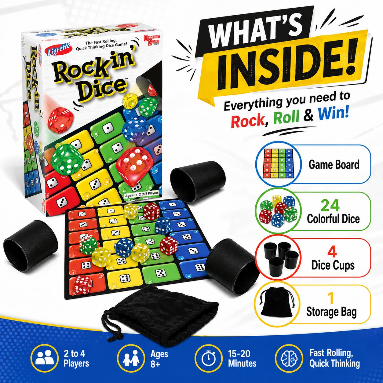 🔥LAST DAY 50% OFF - 🎲Ligretto Rocking Dice Game