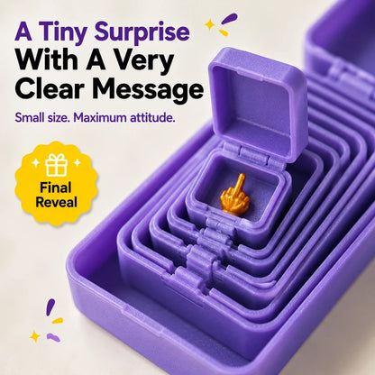 🎁 6-Layer Nesting Prank Gift Box | Pick Your Surprise: Middle Finger, Spider or Number 67