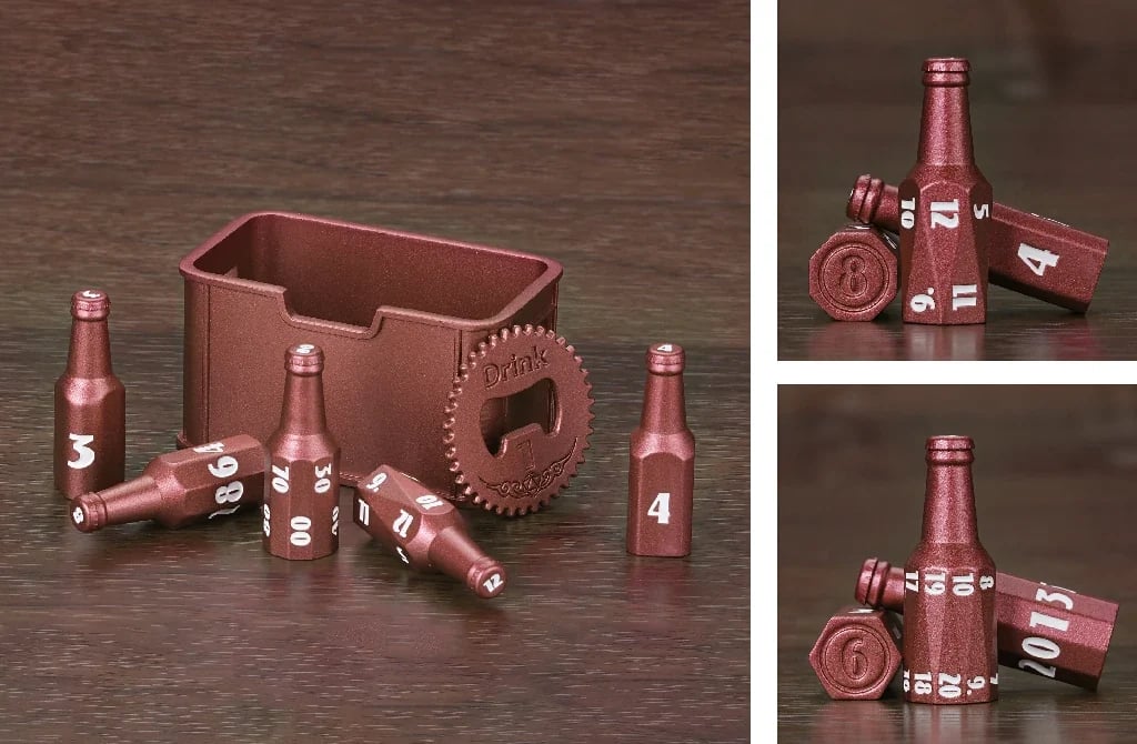 Beer Bottle Dice Set