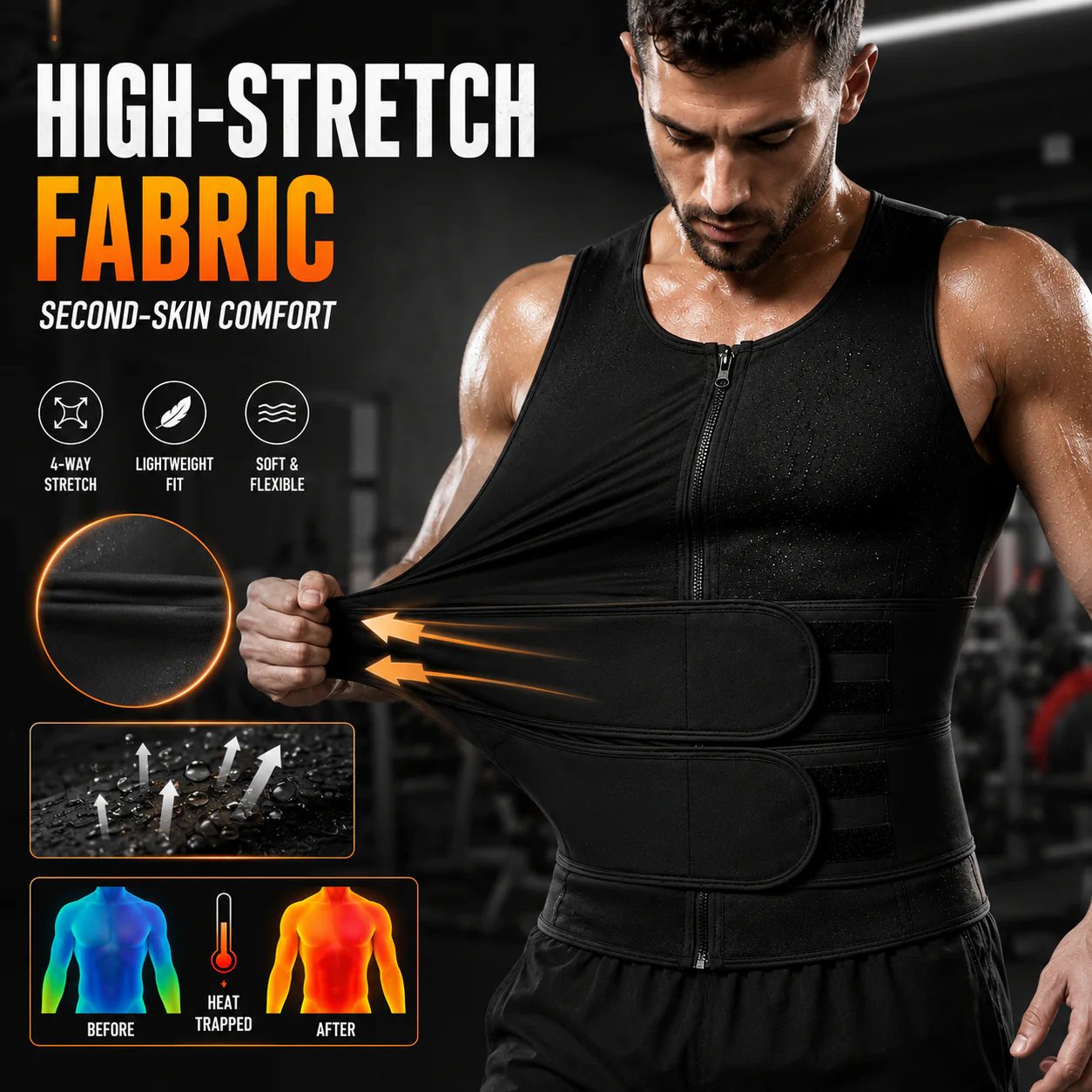 Men's Sweat Sauna Shaper Vest🔥