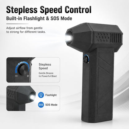 130,000 RPM Jet Dry Blower & Portable Turbo Fan