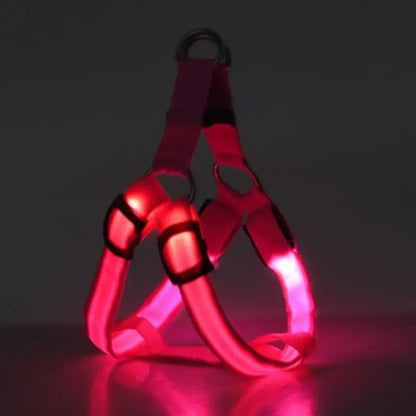 Fiber Optic LED Dog Harness