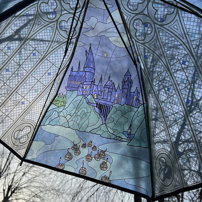 Wizard-Inspired Stained Glass Canopy Umbrella