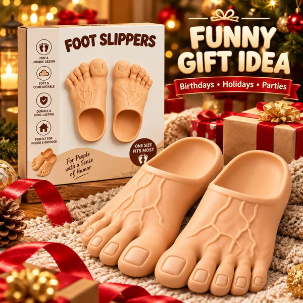 ⏳ Last Day 49% OFF – 👣 BigFoot™ Giant Feet Funny Slippers | Oversized 3D Novelty Slides for Home, Parties & Gag Gifts 😂