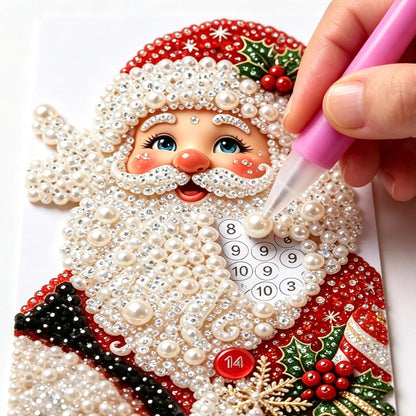 🔥 LAST DAY 49% OFF – 🎄Christmas Pearl Cottage Art Kit | Pre-Cut Wooden Panels, Sparkling Rhinestones, Pearl Beads & Complete Tools for a 3D Holiday House ✨