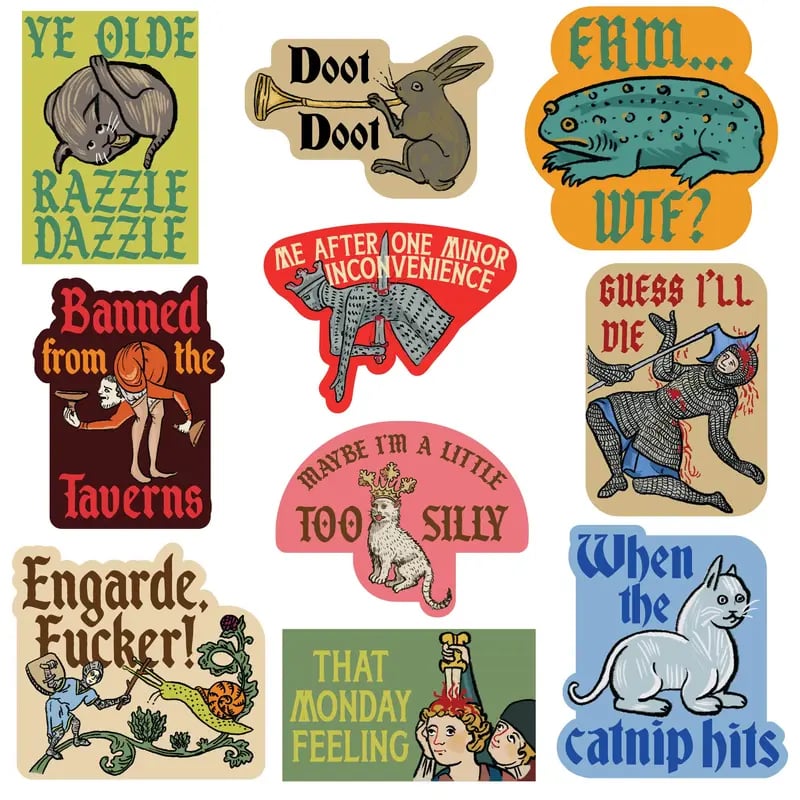 🏰 Medieval Meme Stickers Collection - Add A Little Medieval Chaos To Your Everyday Life 😂