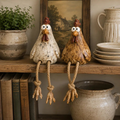 🏡🐔🪿 Playful country-style animal figurines – charming animal pairs for a cozy home