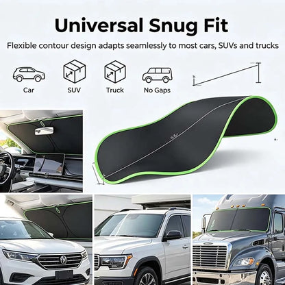 🎉2026 New Portable Heat-Insulating Vehicle Sunshade, Upgraded Thickened Front Window Sun Shade☀️🚗