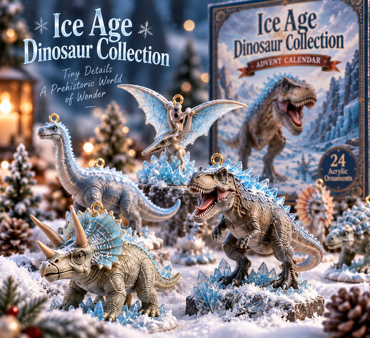 🦖❄️Ice Age Dinosaur Advent Calendar 2026 - 24-Day Festive Countdown