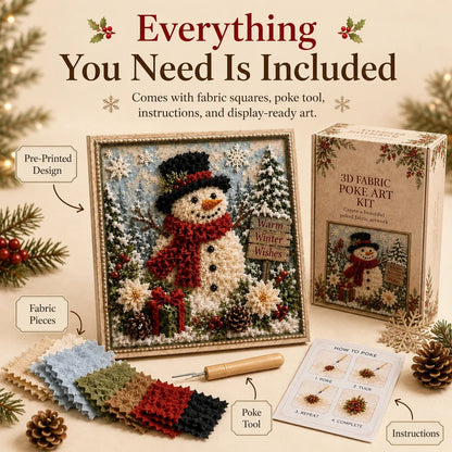 🔥2026 HOT SALE 49% OFF 💥🎄 3D Christmas Fabric Poke Art DIY Craft Kit