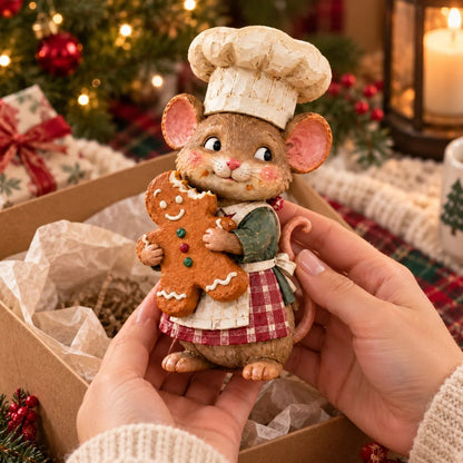 🍪 Gingerbread Mouse Baker — Whimsical Christmas Figurine🎁(📦Buy 2 Free Shipping)