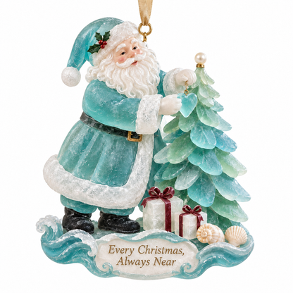 Coastal Santa Christmas Ornament