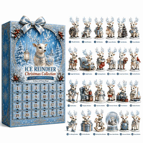 Ice Reindeer Advent Calendar – 24 Hanging Christmas Ornaments