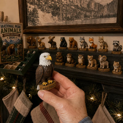 🐾 LAST DAY 49% OFF – 24 Days of National Park Wildlife Advent Calendar | 24 Unique Animal Collectibles Featuring Bison, Bears, Wolves, Eagles & More Wild Discoveries 🎄🏞️
